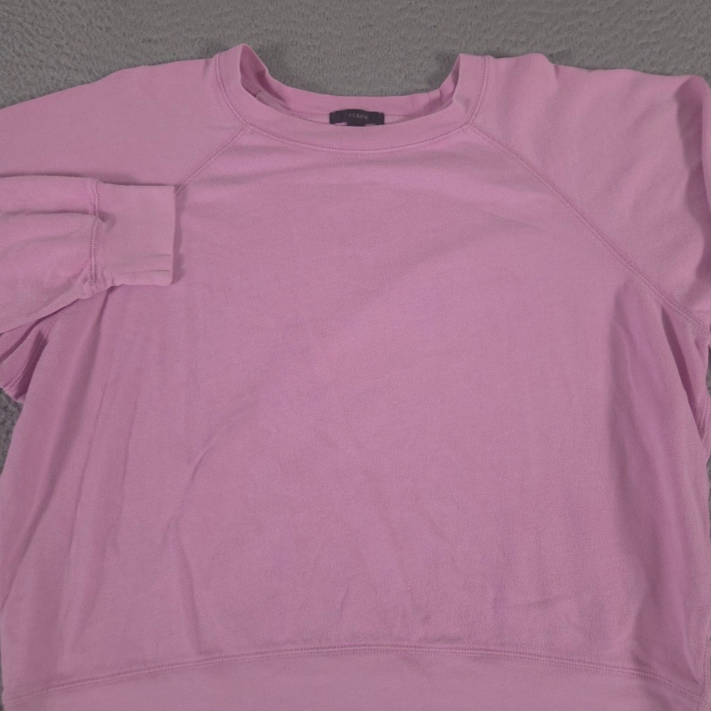J.Crew Sweatshirt Womens Medium Pink Magic Rinse Relaxed Crewneck French Terry